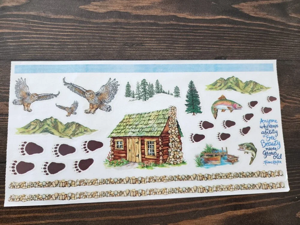 PSX Mountain Retreat Jumbo Sticker Sheets Scrapbooking Vintage Retired NEW #21